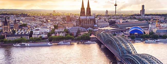 Kölner Singles: Panorama Köln von oben als Bild für Kölner Singles