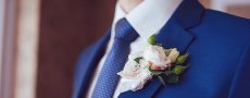 Mann fürs Leben gefunden mit Nahaufnahme des Anzugs von Bräutigam dargestellt